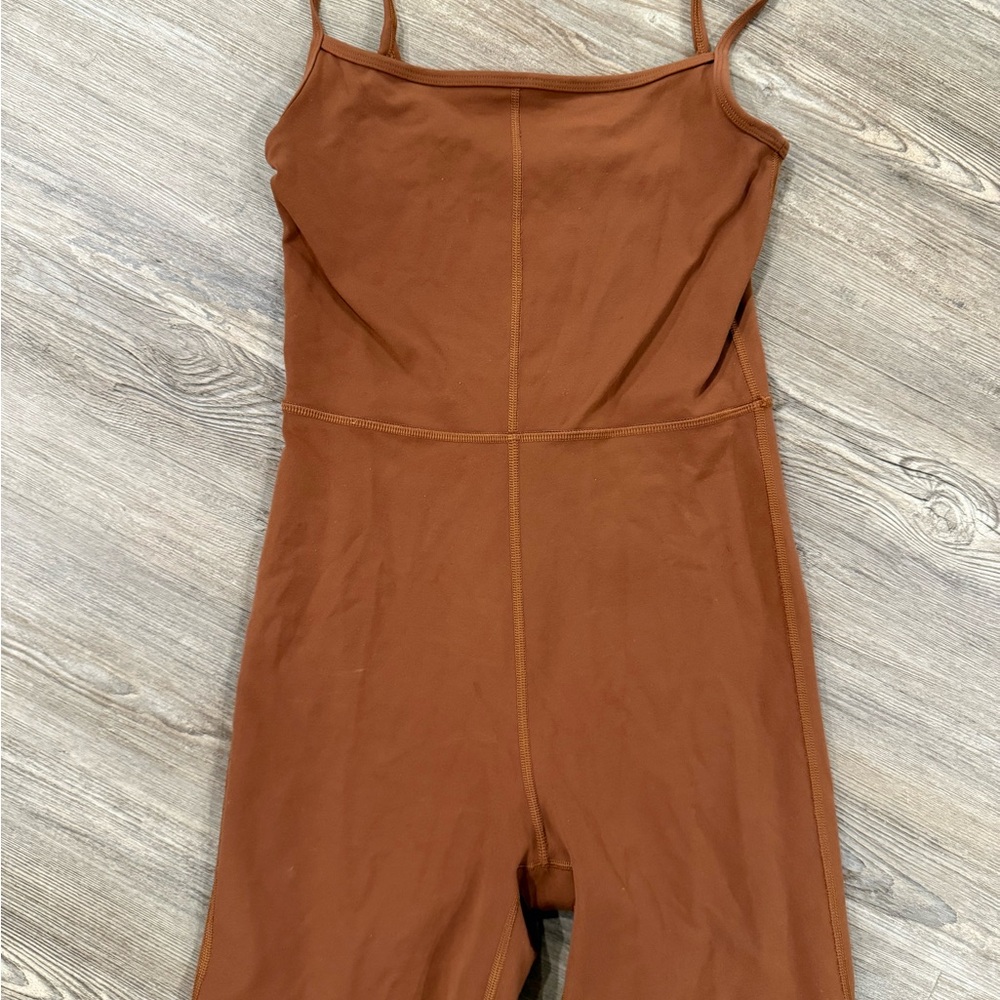 Aritzia Wilfred Free Tan Divinity Romper